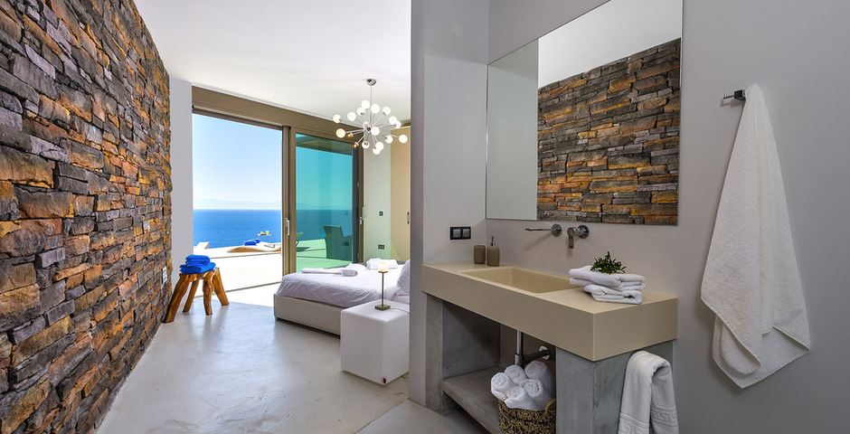 Show luxury villa crete seafront bedroom 31