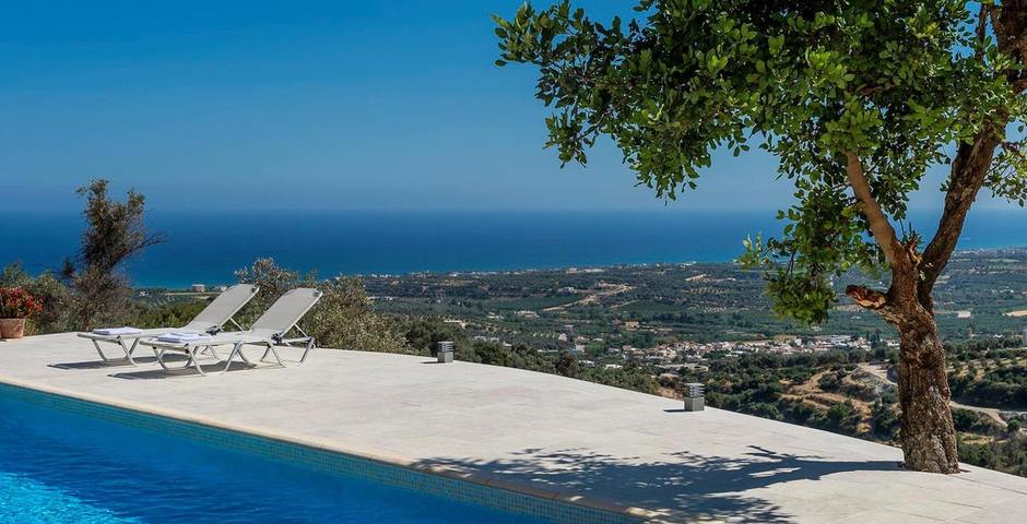 Show luxury traditional villa old mill mouranas crete greece amazing seaview