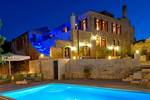 Thumb luxury traditional villa old mill mouranas crete greece by night