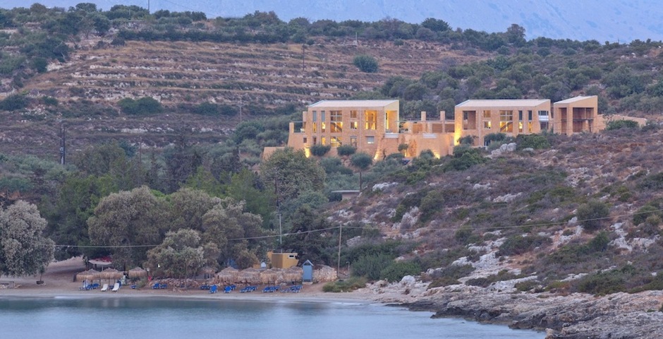 Show luxury stone villa akrotiri crete greece sea access