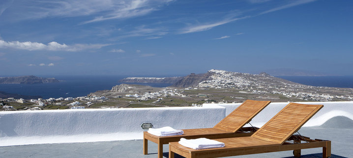 Results luxury villa santorini greece old factory loft style view middle level