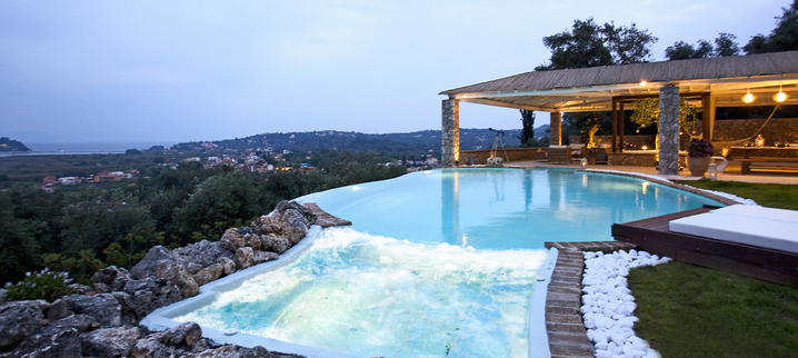Results luxury seafront villa corfu piedra swimmingpool whirlpool